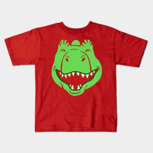 Green monster laughing Kids T-Shirt